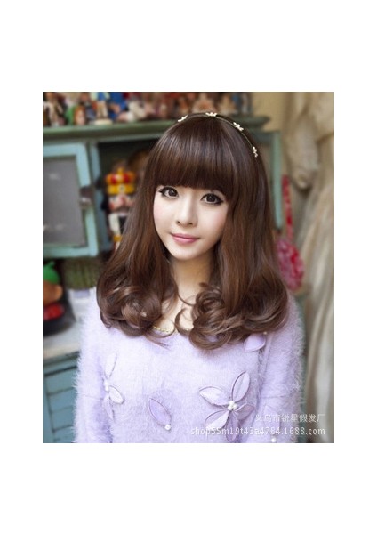 Türük Peruk Fabrika Doğrudan Satış Kızların Kısa Kıvırcık Saç Hava Patlama Rinka Saç Kesimi Peruk Kabarık Orta Uzun Saç (Yurt Dışından)