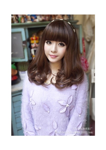 Türük Peruk Fabrika Doğrudan Satış Kızların Kısa Kıvırcık Saç Hava Patlama Rinka Saç Kesimi Peruk Kabarık Orta Uzun Saç (Yurt Dışından) modelleri