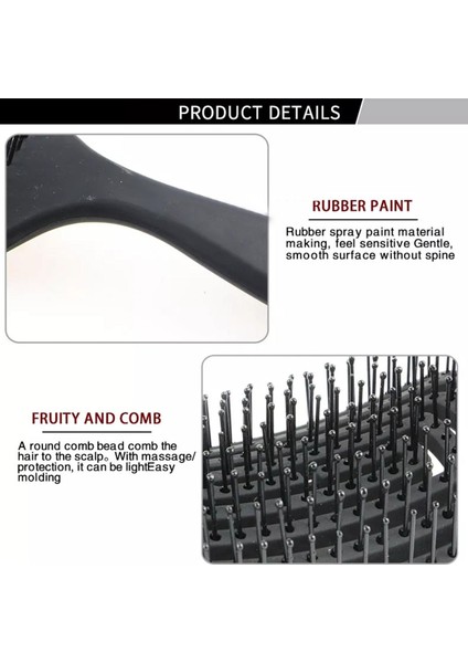 Saç Derisi Masaj Tarak Saç Fırçası Kıl Naylon Diş Kadın Islak Kıvırcık Detangle Saç Fırçası Salon Kuaförlük Şekillendirici Araçları (Yurt Dışından) fırsatları