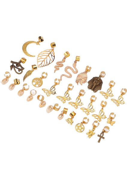 Hao Kan 28 Adet Dreadlocks Takı Dıy Tel Sarılmış Örgüler Altın Saç Aksesuarları Dekorasyon Için (Yurt Dışından) indirimleri