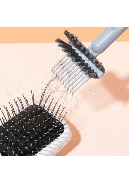 Ev Saç Tarak Temizleme Fırçası 2 In1 Tarak Temizleme Pençe Aracı Salon Berber Dükkanı Temizleme Saç Hava Yastığıtarak Temizleyici Kenar Fırçası (Yurt Dışından)