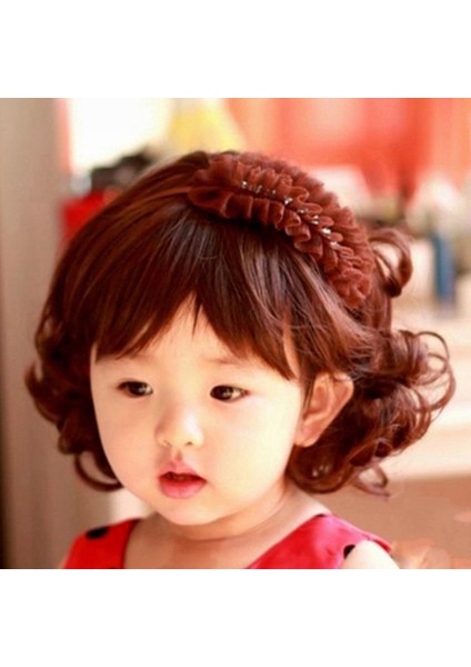 Güzel Erkek Kız Saç Peruk Tam Baş Çocuk Peruk Çocuklar Günlük Postiş - Kahverengi 5 (Yurt Dışından) fiyatları