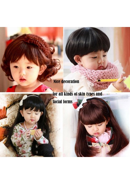 Güzel Erkek Kız Saç Peruk Tam Baş Çocuk Peruk Çocuklar Günlük Postiş - Kahverengi 5 (Yurt Dışından) indirimleri