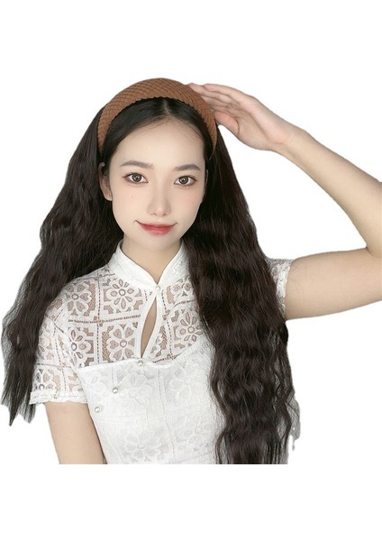 Peruk Kadın Uzun Kıvırcık Saç Bandı Yarım Başlık Yeni Mısır Kıvırıcı Orta Uzunlukta Kıvırcık Saç Yüksek Sıcaklık Fiber Tam Baş Peruk Stili (Yurt Dışından) indirimleri