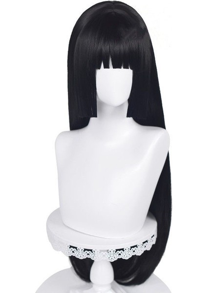 Çünkü Peruk Kadın Derinden Çılgın Kumarbaz Yılan Rüya Hime Kesim Uzun Siyah Düz Saç Comic Gösterisi Sahne Kimyasal Elyaf Peruk Kılıfı (Yurt Dışından) indirimleri