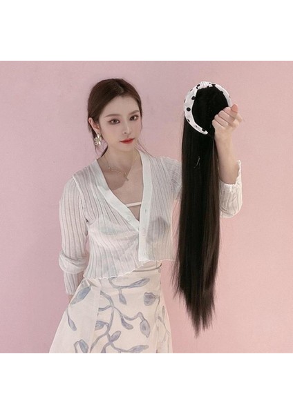 Günlük Giyim Randevu Partisi Için Saç Bandı Uzun Düz Saçlı Kadın Siyah Saç Peruk (Yurt Dışından) fiyatları