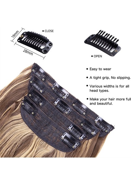 6 Takım Klip Peruk Seti Ihracat U Paslanmaz Çelik Mikro Bobin Bb Klip Saç Parçası Yüksek Sıcaklık Fiber Klip Peruk Avrupa ve Amerikan (Yurt Dışından) fırsatları