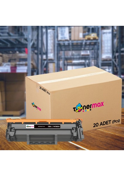 Hp 136A-W1360A Muadil Toner - Çipli 1 Koli 20'li Avantaj Paket / M211 / M236