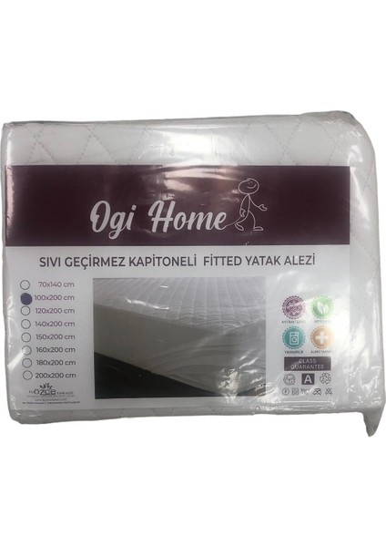 Kapitone Fitted Sıvı Geçirmez Yatak Alez 100X200