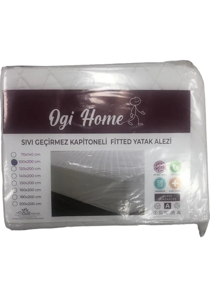 Ogi Home Kapitone Fitted Sıvı Geçirmez Yatak Alez 100X200