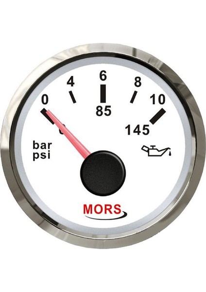 Yağ Göstergesi 10 Bar Beyaz 12-24V Çap: 55MM
