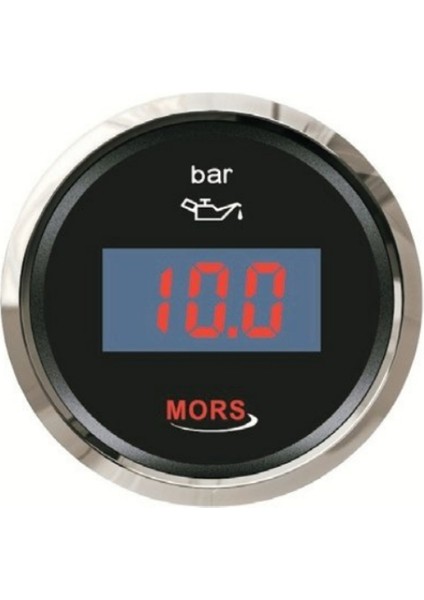 Dijital Yağ Göstergesi 10 Bar 12-24V Siyah Çap: 55MM