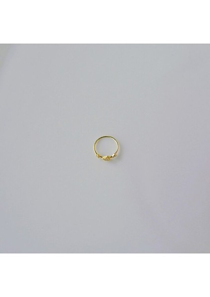 925 Ayar Gold Kaplama Minik Kalpli Halka Hızma fiyatları
