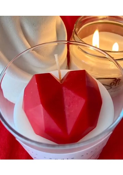 Elmas Kesim 3,9cm Kalp Silikon Kalıp K-991