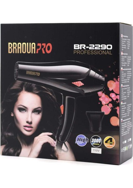 Profesyonel Saç Kurutma Makinesi RB-2290 Yüksek Güçlü 3000WATT (Yurt Dışından)