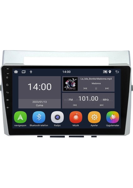 Toyota Verso (2005-2010) Android 14 Multimedya Carplay 10 Inch 4 GB Ram / 64 GB Hafıza CRV-4138XD