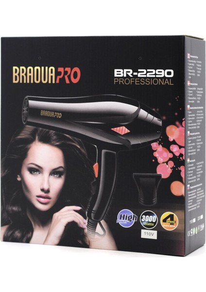 Iki Adet 2800W Isıtma ve Iki Adet 2800W Üfleme Hızına Sahip Büyük, Tam Boyutlu Fön Makinesi (Yurt Dışından)