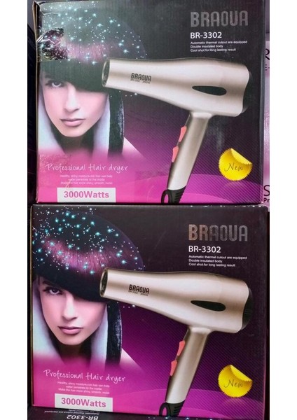 Braoua 3000W Yüksek Kaliteli Saç Kurutma Makinesi (Yurt Dışından)