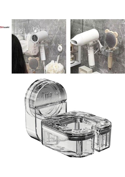 Saç Kurutma Makinesi Tutucu Raf Fön Makinesi Tutucu Askı Banyo Dolabı Otel Için (Yurt Dışından)
