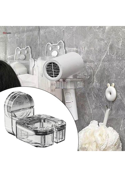 Saç Kurutma Makinesi Tutucu Raf Fön Makinesi Tutucu Askı Banyo Dolabı Otel Için (Yurt Dışından)