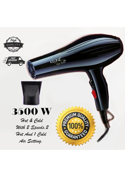 Saç Kurutma Makinesi Kemie Profesional 3500 Watt Saç Kurutma Makinesi KM-8703 / 3500W (Yurt Dışından)