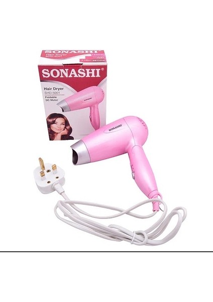 Sonashi Travel Saç Kurutma Makinesi 1200 Watt, Pembe SHD-5001 (Yurt Dışından)