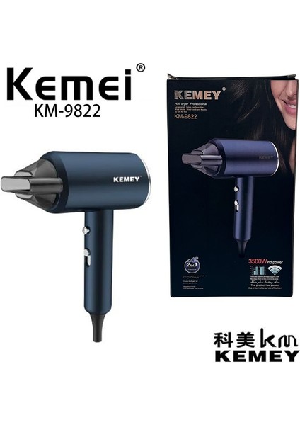 Kemy Km : 982 Premium Elektrikli ⚡ En Iyi Tasarımlı Saç Kurutma Makinesi (Yurt Dışından)