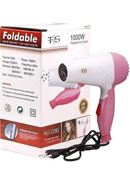 Trendsailor - NV-1290 1000W – Ağır Hizmet Elektrikli Katlanabilir Saç Kurutma Makinesi (Yurt Dışından)
