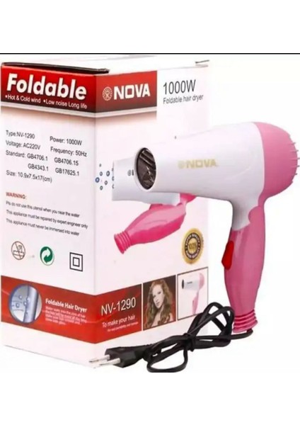 Elektrikli Katlanabilir Seyahat Moda Saç Kurutma Makinesi Tüm Renkler Mevcuttur (Yurt Dışından)