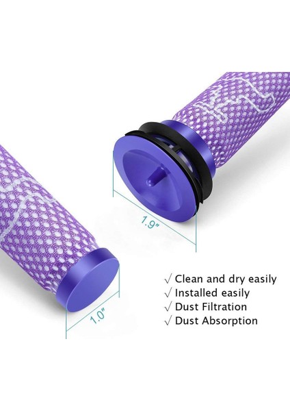 Filtre Yıkanabilir Yedek Filtre Dyson DC58 DC59 DC61 DC62 V6 V7 V8 Serisi Elektrikli Süpürge (Yurt Dışından)