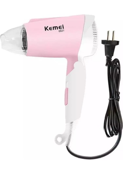 Kemei Katlanabilir Mini Elektrikli Saç Kurutma Makinesi (Km 6831) (Yurt Dışından)