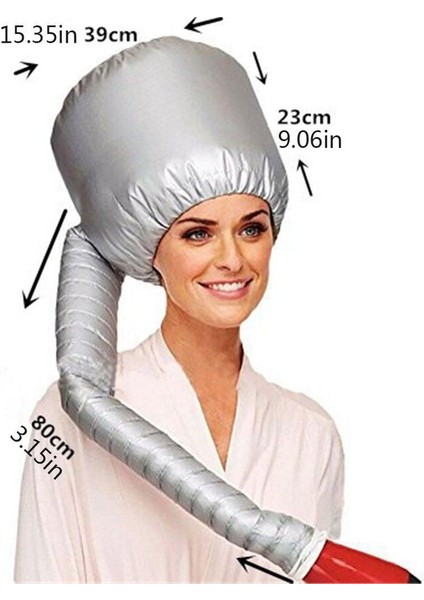 Te Yumuşak Saç Kurutma Kap Bonnet Hood Şapka Bayan Fön Makinesi Ev Kuaförlük Aracı Gri (Yurt Dışından) indirimleri