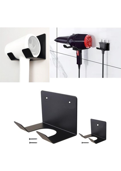 Duvara Monte Asılabilir Saç Kurutma Makinesi Düzleştirici Bigudi Tutucu Stand Raf Kanca Organizatör (Yurt Dışından)