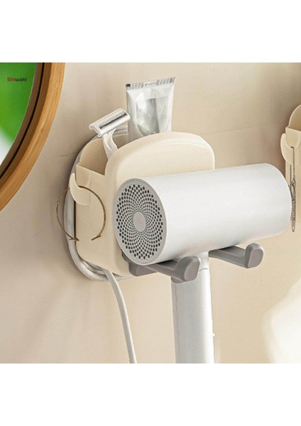 Saç Kurutma Makinesi Tutucu Bükülebilir Çubuk Tembel Raflar Saç Aracı Dekor Hiçbir Sondaj Saç Kurutma Makinesi Standı Kurutma Makinesi Rafı (Yurt Dışından)