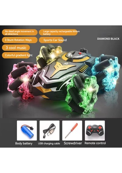 Uzaktan Kumandalı Araba Drift Rc Araba 4WD Yatay Drift Dublör Araba Çift Taraflı Dönen Offroad Tırmanma Rc Işıkları (Yurt Dışından) fırsatları