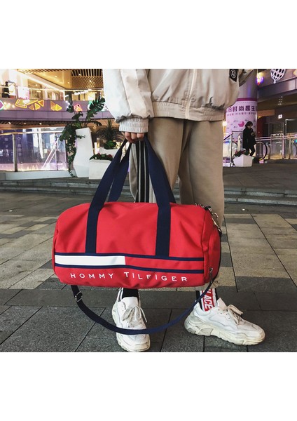 Spor Çantası Büyük Kapasiteli Silindir Seyahat Islak ve Kuru Spor Çantası Spor Çantası (Yurt Dışından) modelleri