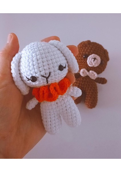 3'lü Amigurumi Oyuncaklar (Ayıcık+Köpek+ Tavşan)