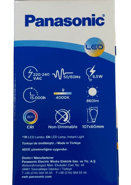 8,5W (63W) 4000K (Günışığı) E27 Duylu LED Ampul (10 Adet) fırsatları