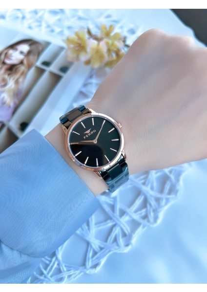 Çelik Kordonlu Siyah/rose Kararmaz Renk Atmaz 3 Atm Özel Tasarım Kadın Kol Saati BF1928AWT fiyatları
