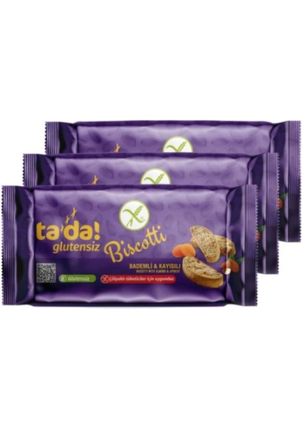 Glutensiz Gluten Free Bademli Kayısılı Bıscotti 110 gr (3 Adet)