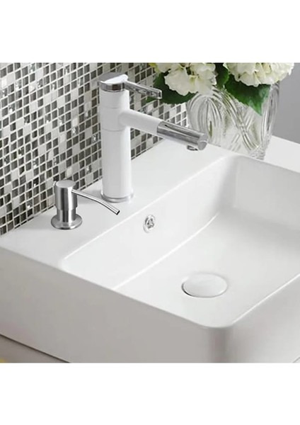 500 ml Gümüş Kafa Lavabo Sabunluk Sıvı Sabun Şişesi Elle Basarak Sabun Losyon Dispenseri Mutfak Aksesuarları 300 ml (Yurt Dışından) fırsatları