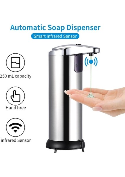 250ML LIQUID-700ML Duvara Monte Sabunluk Otomatik Fotoselli Sensör El Yıkama Sıvısı Duvar Sabunluk Yıkayıcı Banyo Mutfak Için (Yurt Dışından)