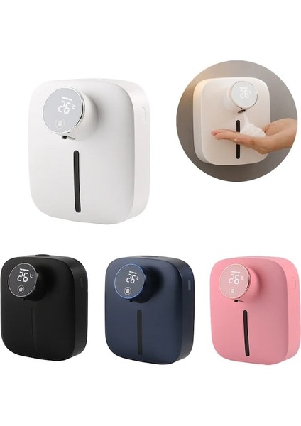 Mavi-Otomatik Dijital Sıcaklık Köpük Sıvı Sabunluk Şarj Edilebilir Sensör Banyo Için Fotoselli El Dezenfektanı Makinesi (Yurt Dışından)