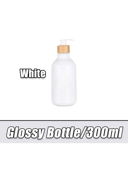PARLAK-BEYAZ-300ML-500ML Sabunluk Buzlu Doldurulabilir Şampuan Pompası Şişe Sabun Losyon Kabı Sabun Pompası El Yıkama Banyo Aksesuarları (Yurt Dışından)