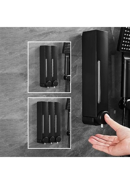 BEYAZ-ÜÇLÜ-420ML Sabunluk Duvara Monte Duş Şampuan Sıvı Dispenseri El Dezenfektanı Sabun Kabı Sabun ve El Için Jel Dispenseri (Yurt Dışından) fırsatları
