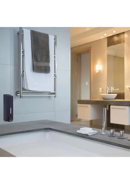 White-1pc Duvara Monte Losyon Şişe Dispenseri Banyo Basma Düğmesi Sabun Şişesi Şampuan Şişesi Ev Için El Siyah (Yurt Dışından) fırsatları