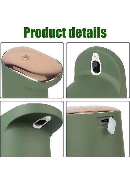 Beyaz USB Şarj Edilebilir Banyo Mutfak Köpük Sıvı Sabunluk Köpük Fotoselli 450 ml Otomatik El Ücretsiz Taşınabilir (Yurt Dışından) indirimleri