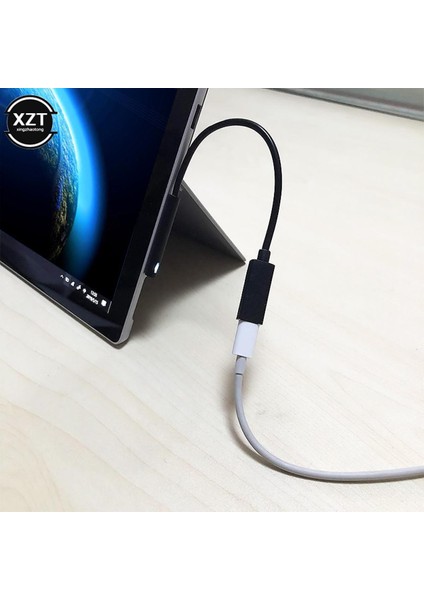 USB Tip C Pd Şarj Kablosu Microsoft Surface Pro 4 5 6 Go Dc Fiş Konnektörü Güç Adaptörü Dönüştürücü Laptop Şarj Kablosu (Yurt Dışından)