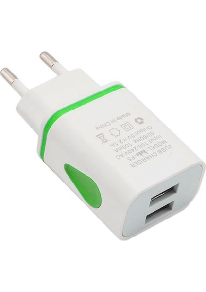 Samsung Xiaomi Için USB Duvar Şarj Cihazı Çift Bağlantı Noktası 2A Çıkış Seyahat Fişi Güç Adaptörü Telefon Için Uyumlu Ab/abd Tak (Yurt Dışından)
