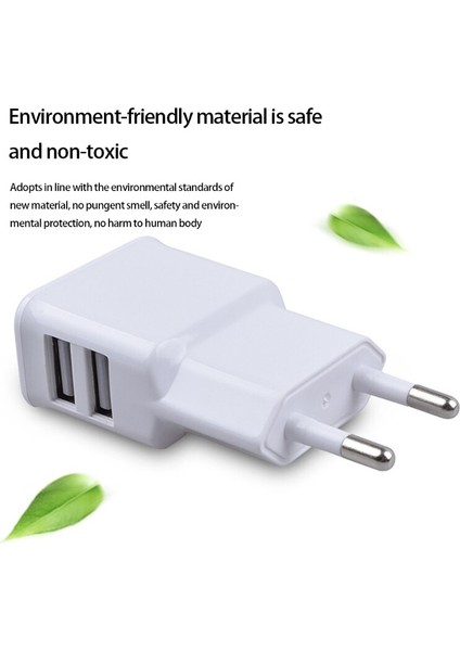 Duvar Şarj Cihazı 5 V/2A 2-Port USB Duvar Şarj Cihazı Ev Seyahat Fişi Güç Ac Adaptörü Çoğu Cep Telefonu Için Hızlı Şarj Blok Küp (Yurt Dışından) modelleri